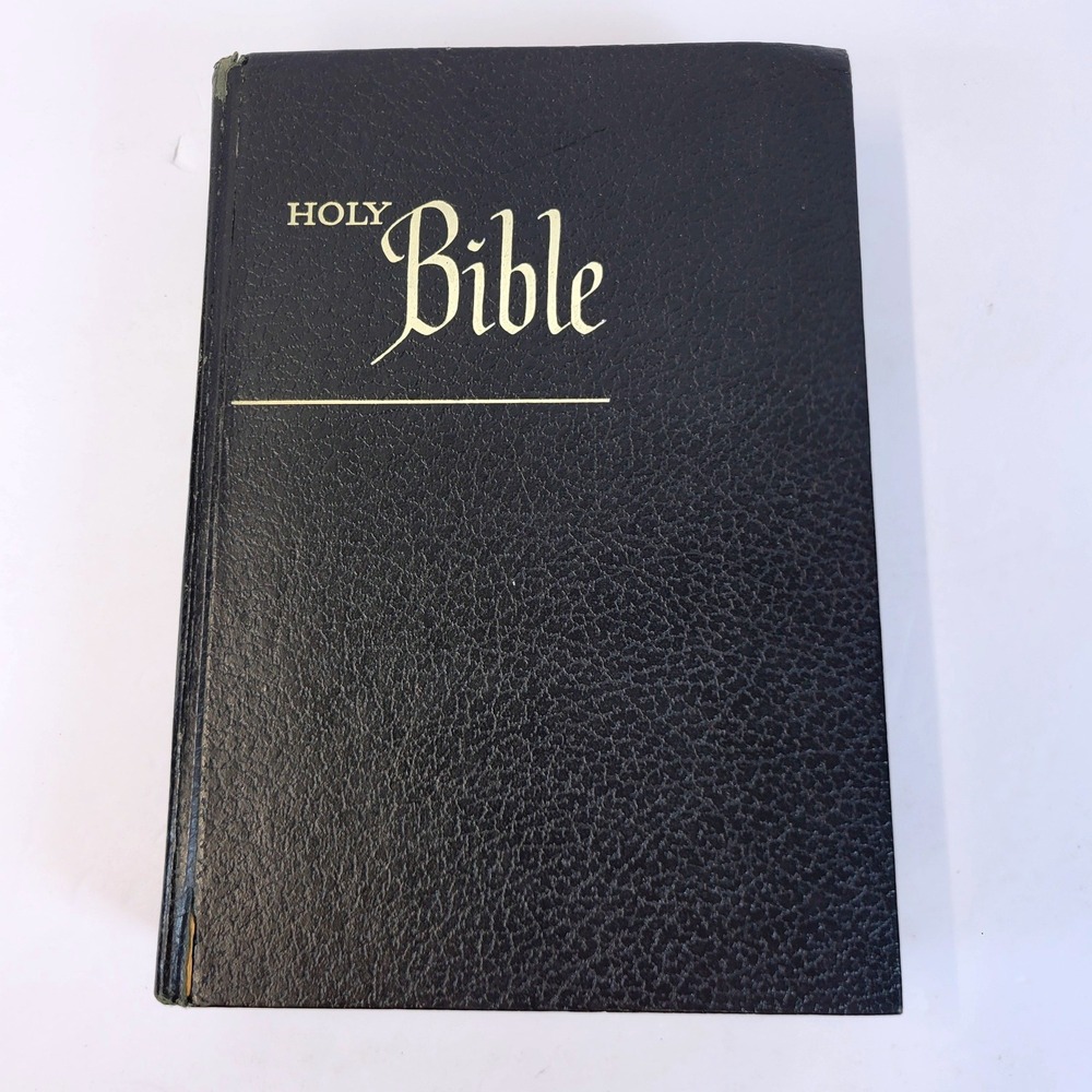American Bible Society Holy Bible KJV Black Hardcover Gold Lettering Book